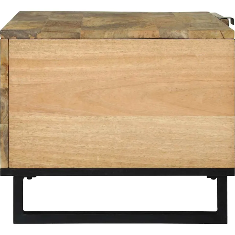 vidaXL Salontafel Naturel 80 x 50 x 40 cm Bewerkt hout, foto 4