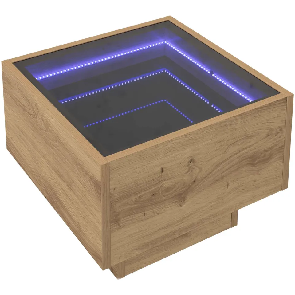 vidaXL Salontafel artisanaal eikenkleurig 40 x 40 x 30 cm, foto 3