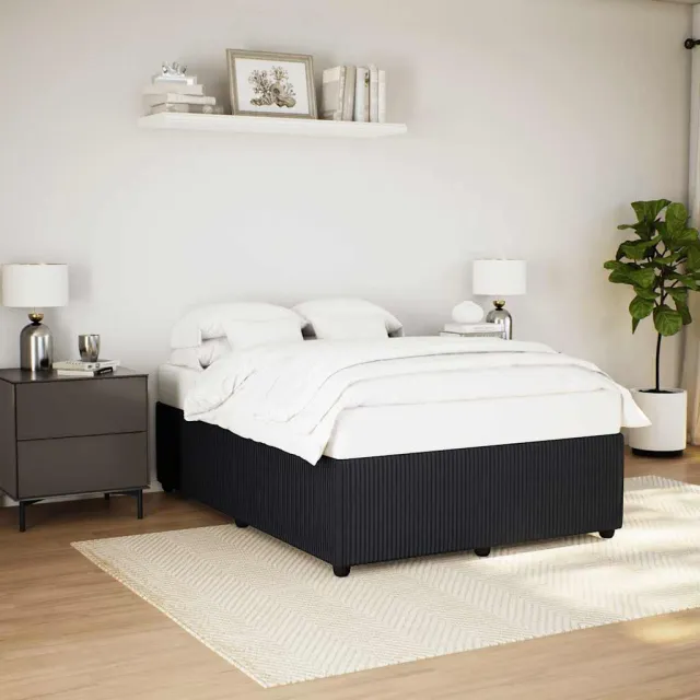 vidaXL Bedframe zonder matras 160x200 cm fluweel zwart