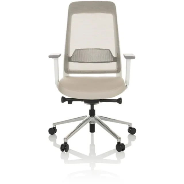 hjh office Bureaustoel CHIARO T2 WHITE netstof / stof blauw / grijs hjh OFFICE Beige/Grijs