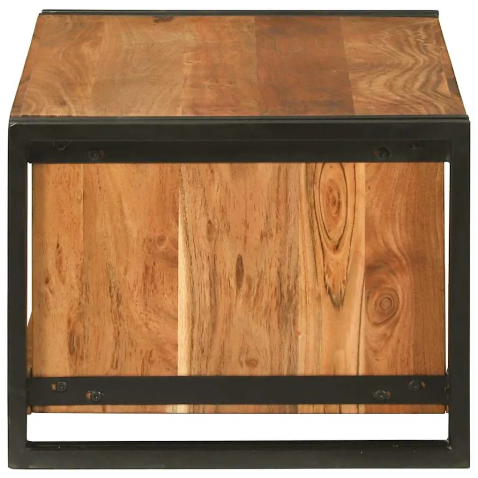 vidaXL Salontafel Bruin 90 x 50 x 38 cm Massief Acaciahout, foto 3