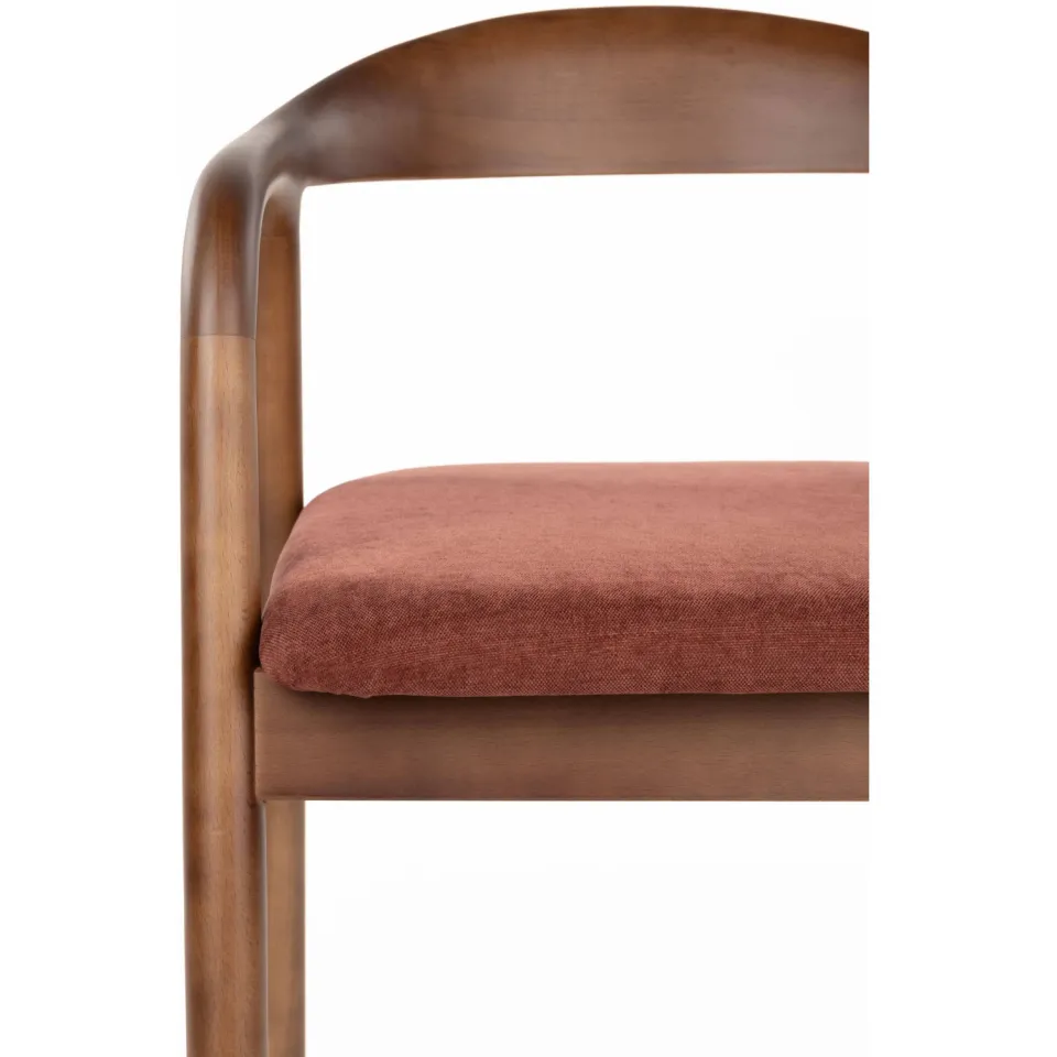 Housecraft Living Melody eetkamerstoel met armleuningen rood, foto 5