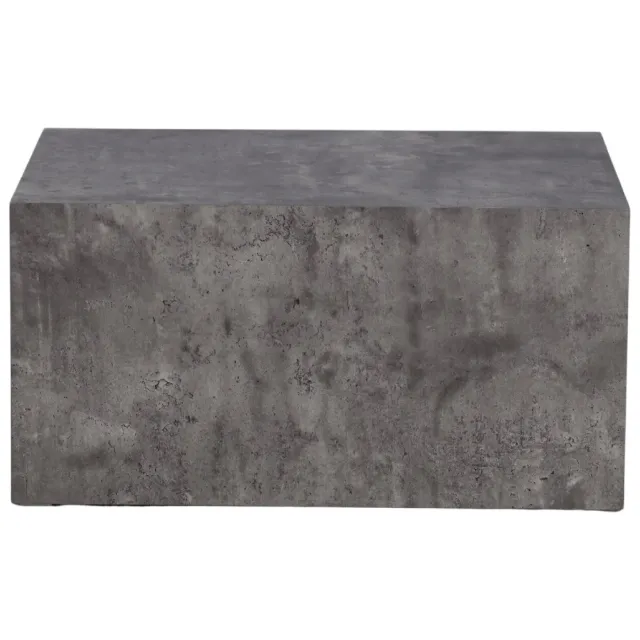QUVIO Salontafel - Grijs Marmerlook - Industrieel Design - 60x80 cm Donkergrijs
