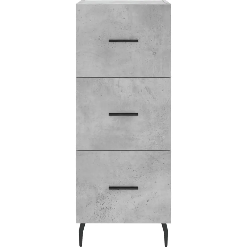 vidaXL Dressoir 34,5x34x90 cm bewerkt hout betongrijs grijs, foto 4
