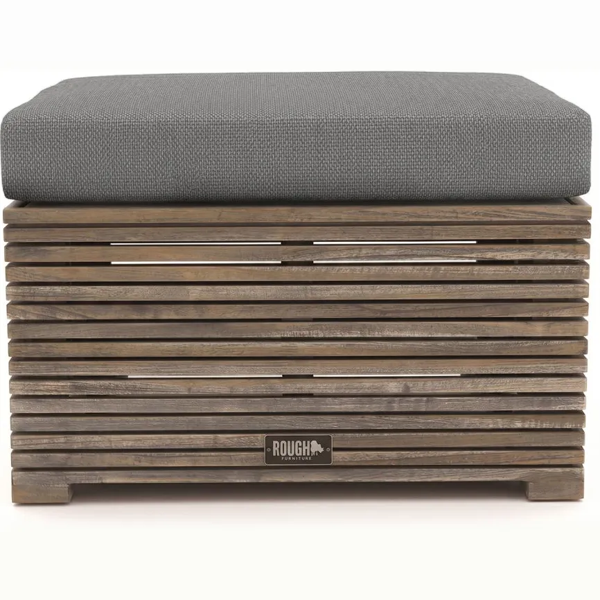 ROUGH Furniture ROUGH-C lounge voetenbank 60x60cm grijs, foto 3