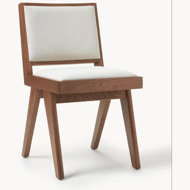 Westwing Collection Gestoffeerde eetstoel Sissi Wit