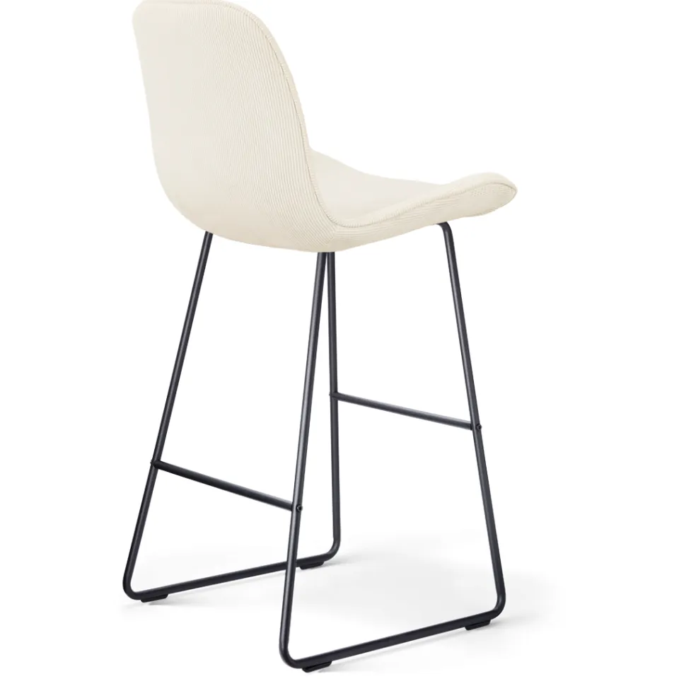 Nolon Nino-Fé barkruk rib beige - zwart onderstel - 75 cm, foto 3