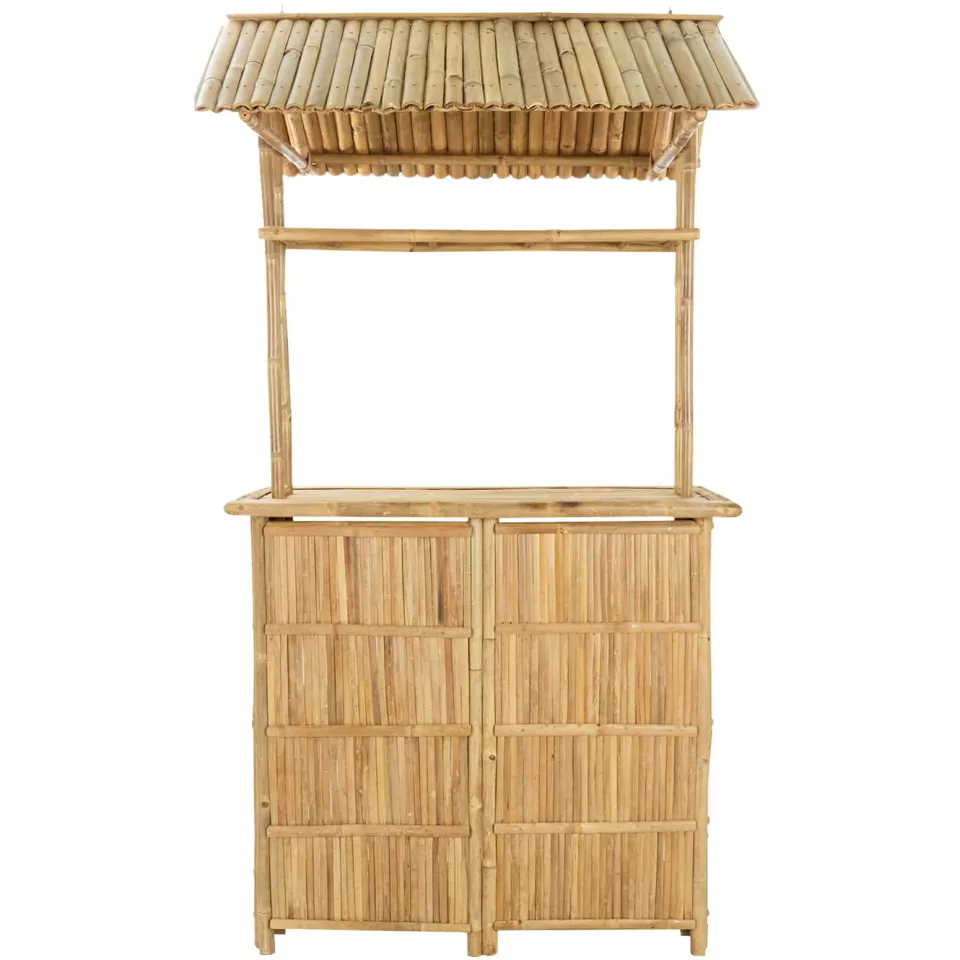 vidaXL Buiten Bartafel Naturel 115 x 95 x 214 cm Bamboe Bruin