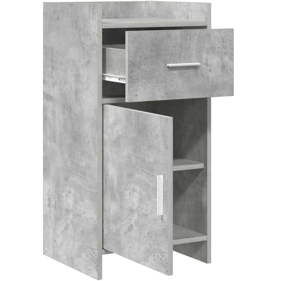 vidaXL Dressoir Betongrijs 40 x 36 x 80 cm Bewerkt hout grijs, foto 3