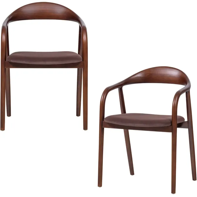 WOOOD Bran eetkamerstoel bruin brown