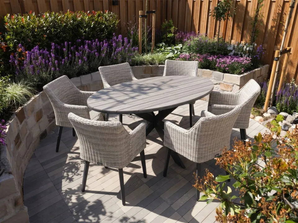 Manifesto Furniture Manifesto Matese/Fidenza ovaal 180cm dining tuinset 7-delig, foto 4