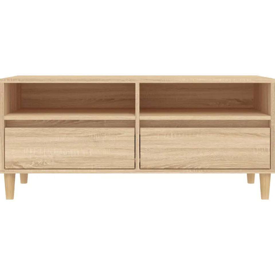 vidaXL Tv-meubel 100x34,5x44,5 cm bewerkt hout sonoma eikenkleurig, foto 3