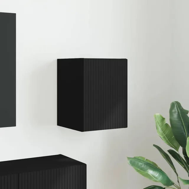 vidaXL TV Wandkast 30 x 31 x 40 cm Zwart Bewerkt hout, foto 2
