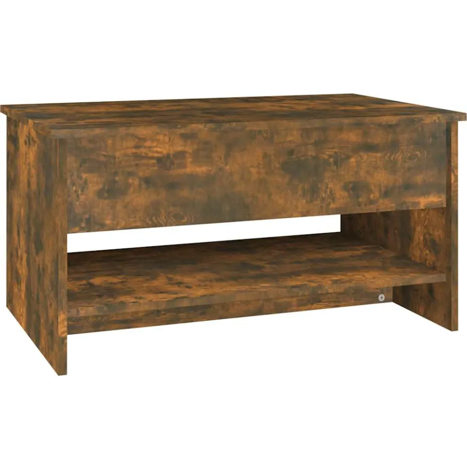 vidaXL Salontafel 80x50x40 cm bewerkt hout gerookt eikenkleurig, foto 3