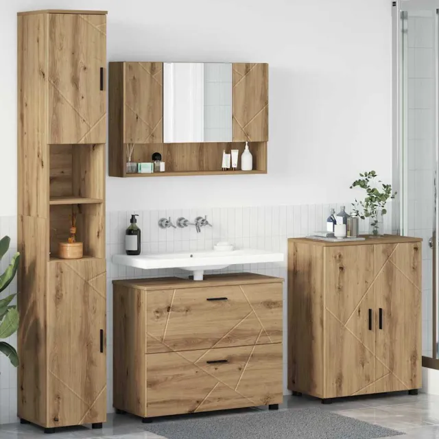 vidaXL Badkamermeubelset 4 st Artisan Eiken 35 x 30 x 192 cm Bruin