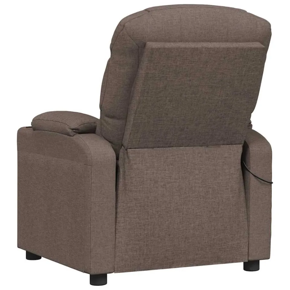 vidaXL Massagestoel stof taupe, foto 4