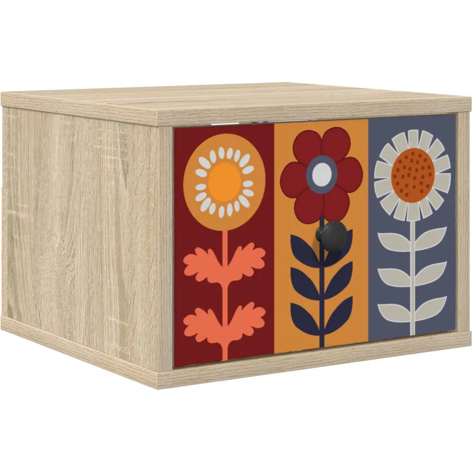 vidaXL Wandkastje ESSEN Sonoma Eiken 36 x 33 x 25 cm Bewerkt hout, foto 3