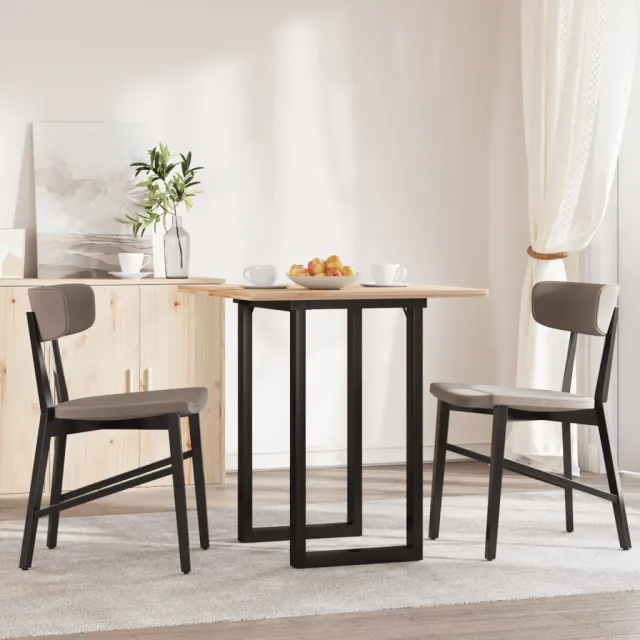 vidaXL Eettafelpoten O-frame 60x50x73 cm staal Zwart