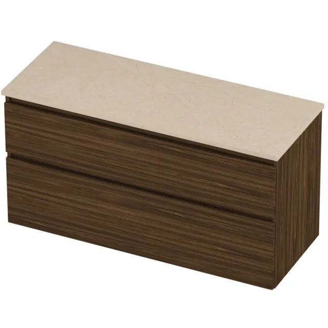 Proline Deck Badmeubelset Hardsteen Asymmetrisch 120x46x55 cm Sand Stone Cabana Oak Eiken