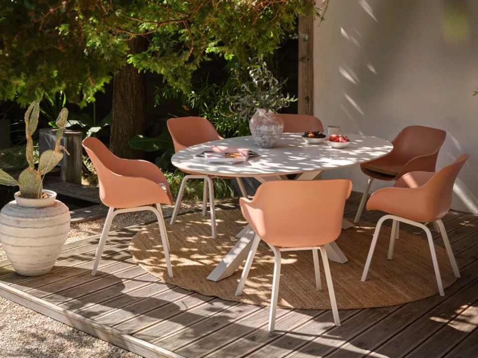 Hartman tuinmeubelen Hartman Le Soleil Element dining tuinstoel roze, foto 5