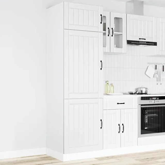 vidaXL Keukenkast Lucca bewerkt hout wit
