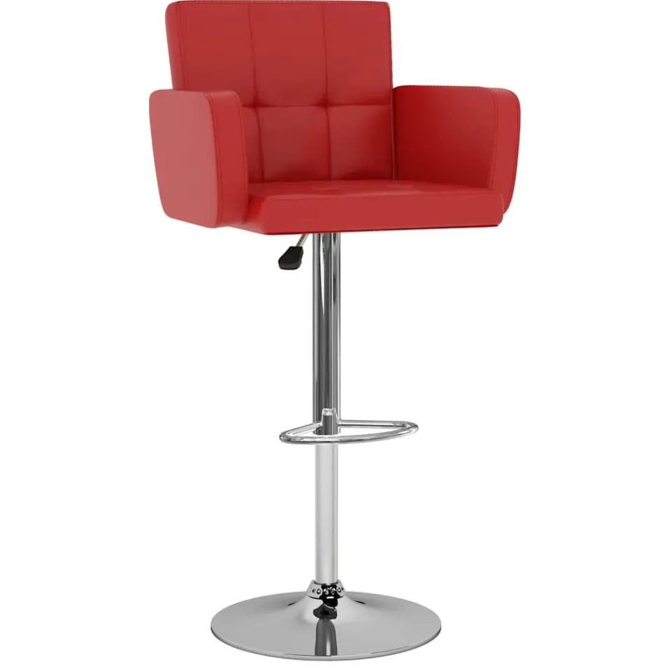 vidaXL Barstoelen 2 st kunstleer rood, foto 2