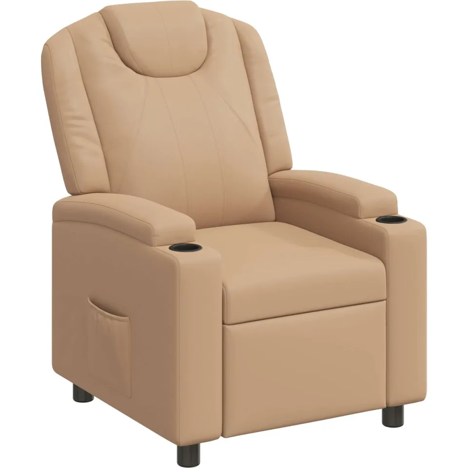 vidaXL Ligstoel Cappuccino 75 x 95 x 106 cm Stof Bruin