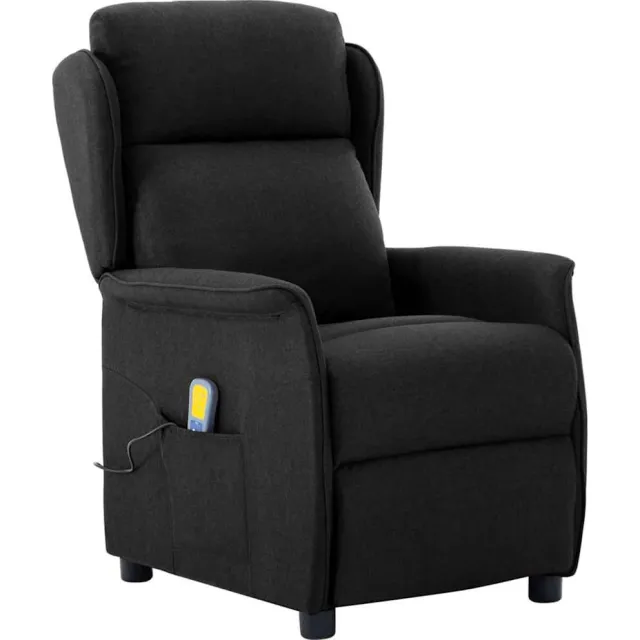 vidaXL Massagestoel Zwart 93.5 x 67.5 x 101.5 cm Stof