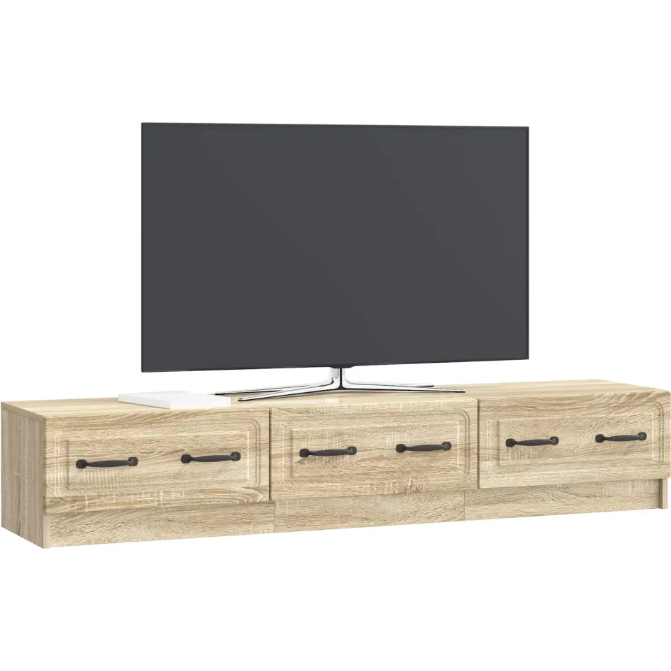 vidaXL TV-kast 147 x 34,5 x 27 cm Sonoma Eiken Bewerkt hout, foto 2