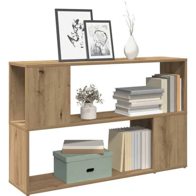 vidaXL Boekenkast 100x24x63 cm bewerkt hout artisanaal eikenkleur Bruin