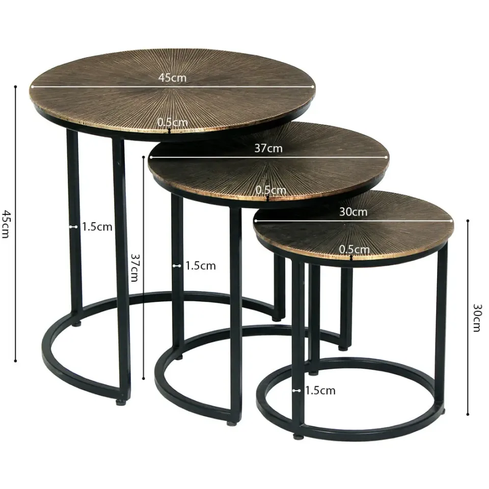 salontafelset Emina goud, foto 3