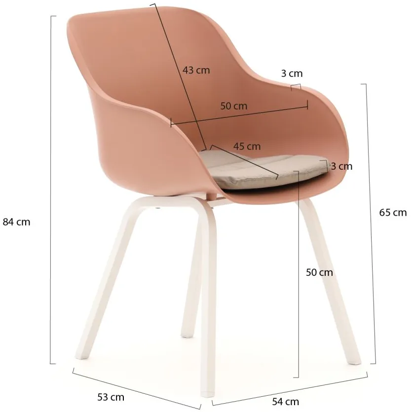 Hartman tuinmeubelen Hartman Le Soleil Element/Sophie Studio ø128cm dining tuinset 5-delig wit, foto 3
