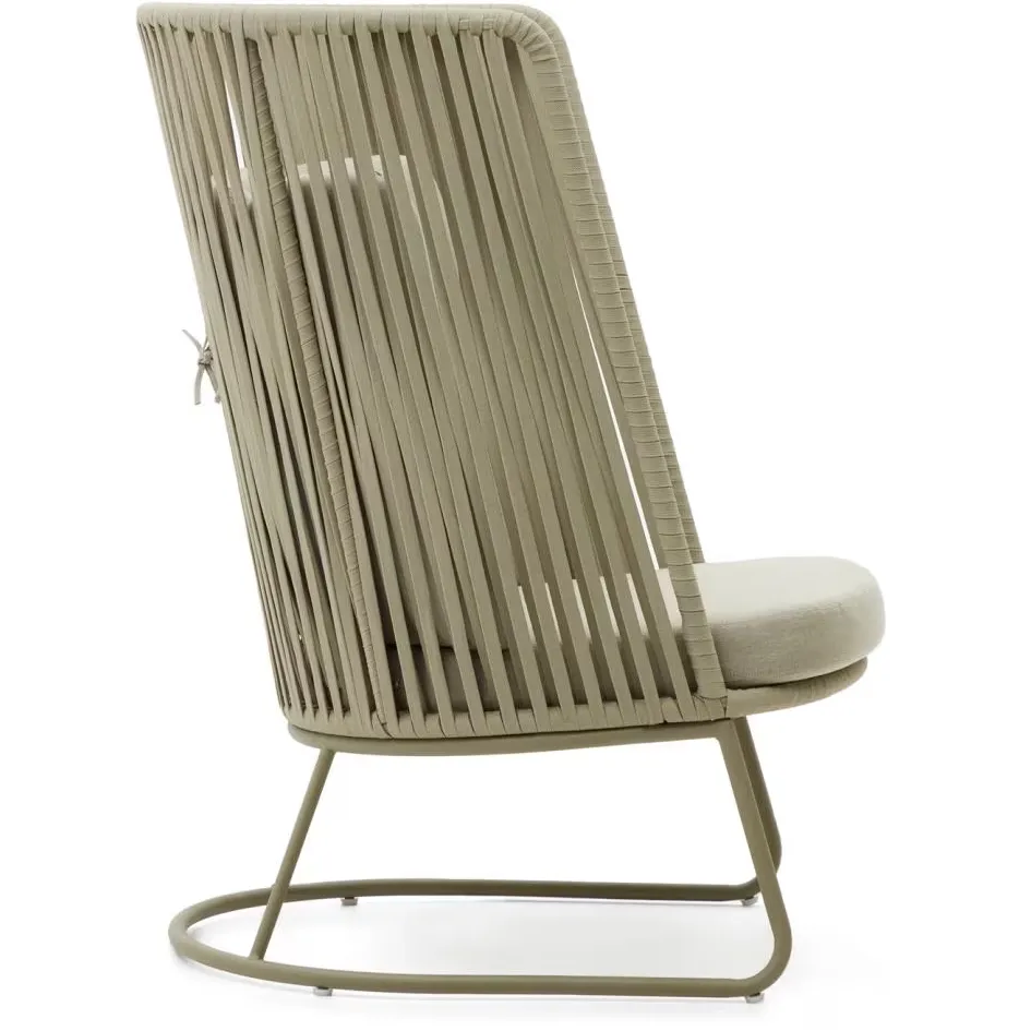 Kave Home Saconca fauteuil met hoge rug groen, foto 2
