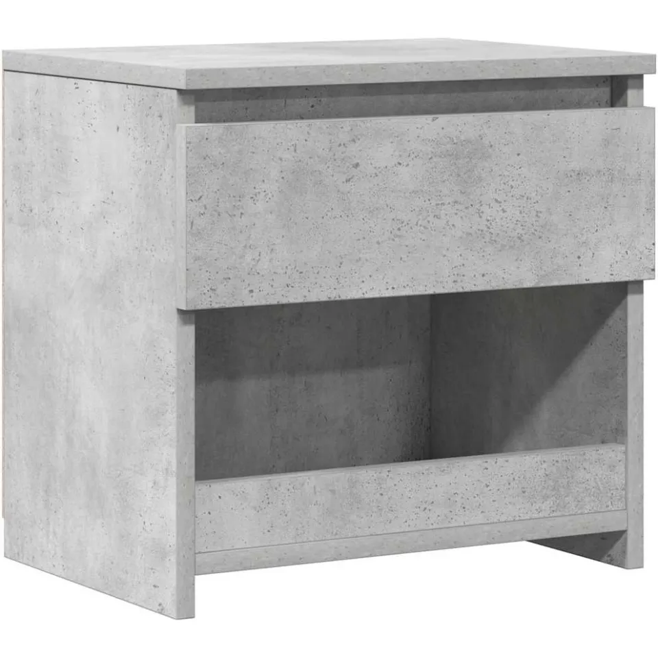 vidaXL Nachtkastje 40x30x39 cm bewerkt hout betongrijs grijs, foto 3