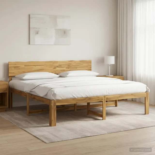 vidaXL Tweepersoonsbed met hoofdeinde ROSTOCK Wit 200 x 200 cm