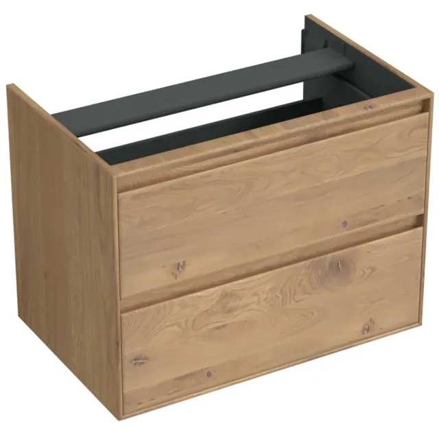 Forzalaqua Onderkast Forzalaqua Reno 80x51x60 Cm 2 Lades Softclose Eiken Oyster