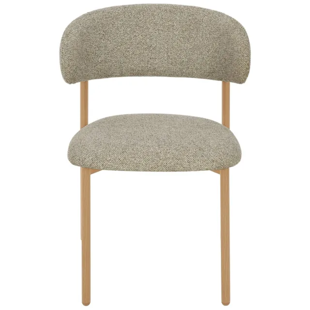 Livingfurn Eetkamerstoel Micah - Grijs Stof - Set van 2