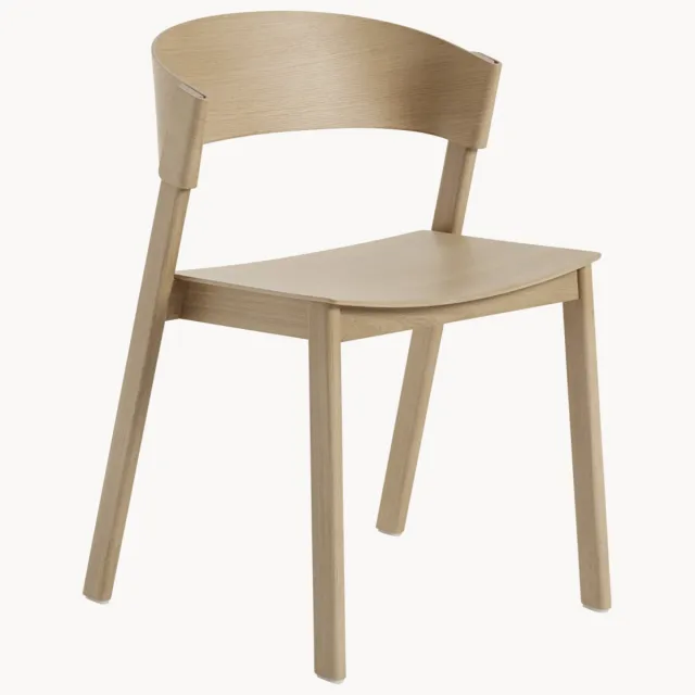Muuto Houten eetkamerstoel Cover Beige
