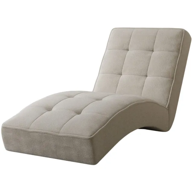 AJE Meubles B.V. Chaise longue LIVANO - Elegante 1-zits ligstoel | Zit- en loungebank voor woonkamer & relaxruimte | Chaiselongue 73x79x170 cm (Crème - Twist 01)