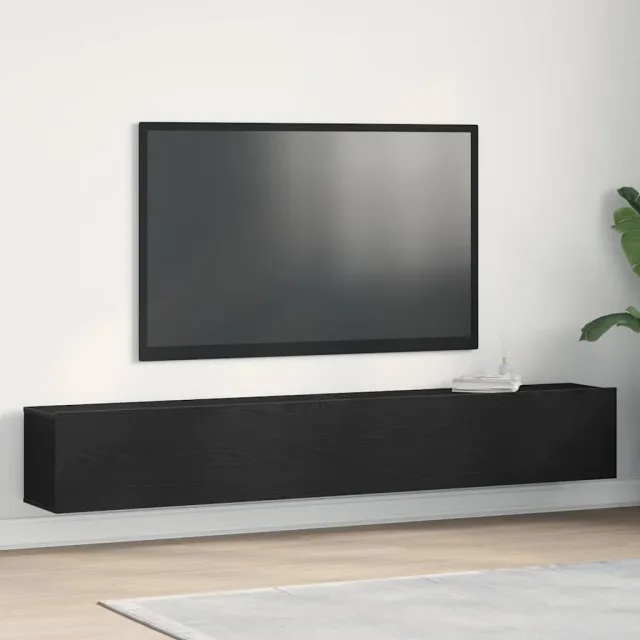 vidaXL TV-kast 2 st Zwart Bewerkt hout, foto 2