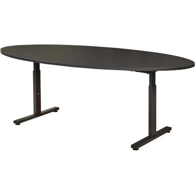 ABC Kantoormeubelen Vergadertafel Quick ellips 220x110cm frame Aluminium (RAL9006) blad Wit Aluminium (RAL9006)/Wit