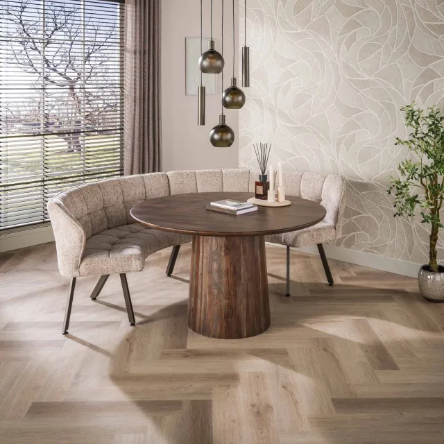 Hoyz Collection Eetkamerbank Rova - Beige - 120x235x81 cm