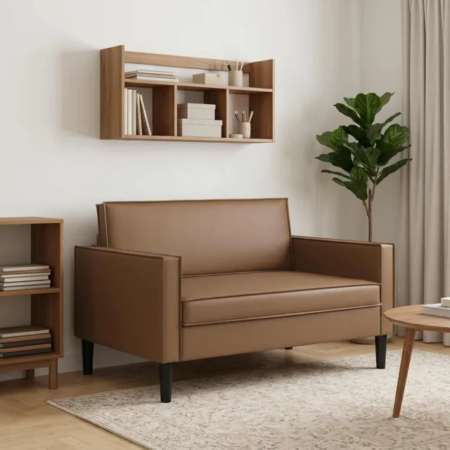vidaXL XXL fauteuil Cappuccino Kunstleer Tan