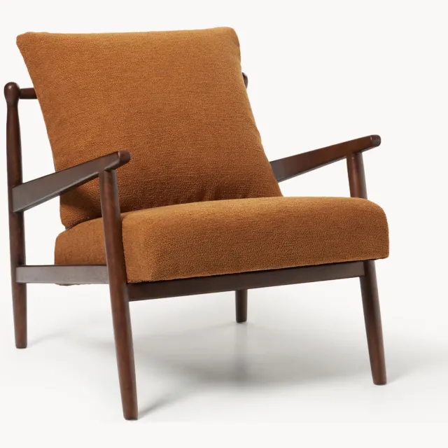 Westwing Collection Loungefauteuil Mikkel Lichtbruin