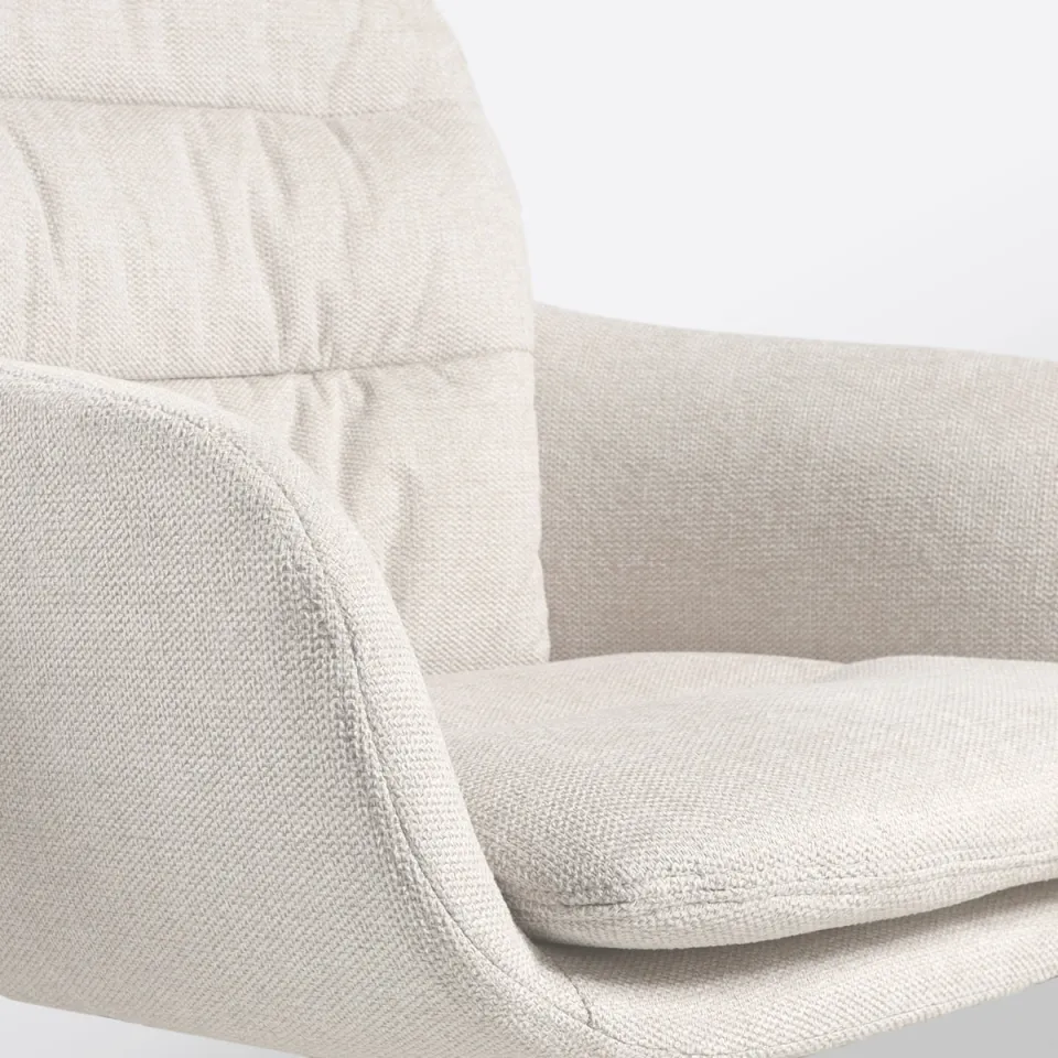 Nolon Nout-Mia bureaustoel beige - wit onderstel, foto 4