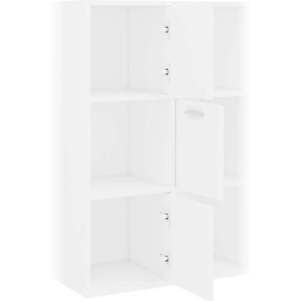 vidaXL Opbergkast 60x29,5x90 cm bewerkt hout wit, foto 4