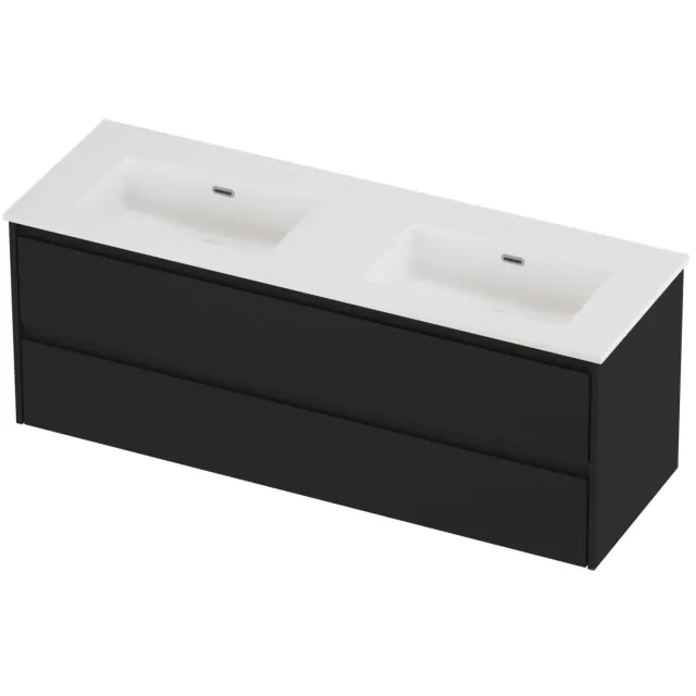 Proline Tribute Badmeubelset Porselein Elegant 140x46x54 cm Mat White Mat Zwart