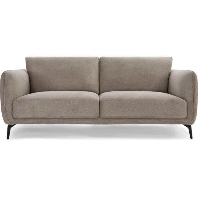 G***-M 3-Zits Bank Beige - Metaal/Polyester - 197x85x85cm - Selena - Giga Meubel