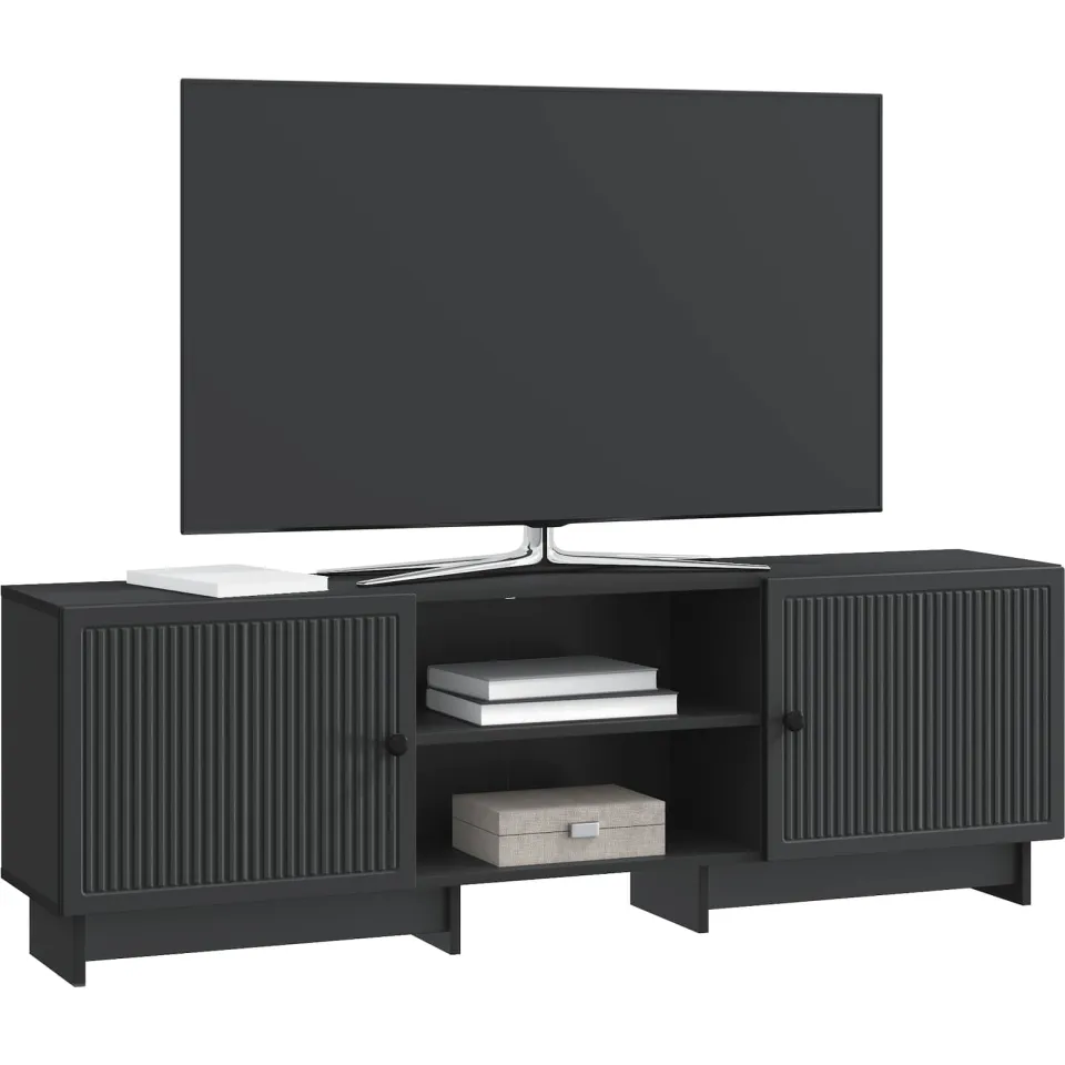 vidaXL TV-kast 150 x 31 x 50 cm Zwart Geconstrueerd hout, foto 3