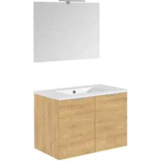 Allibert Badmeubelset Euro Pack 80cm Met 2 Deuren Arlington Eik Hout